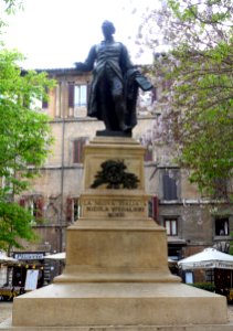 Nicola Spedalieri by Mario Rutelli, Piazza Sforza Cesarini, Rome, Italy, 1903, bronze - DSC01279