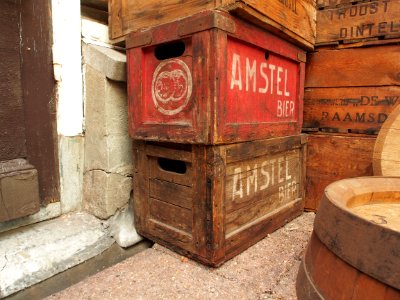 Old wooden Amstel beer krates, photo 3