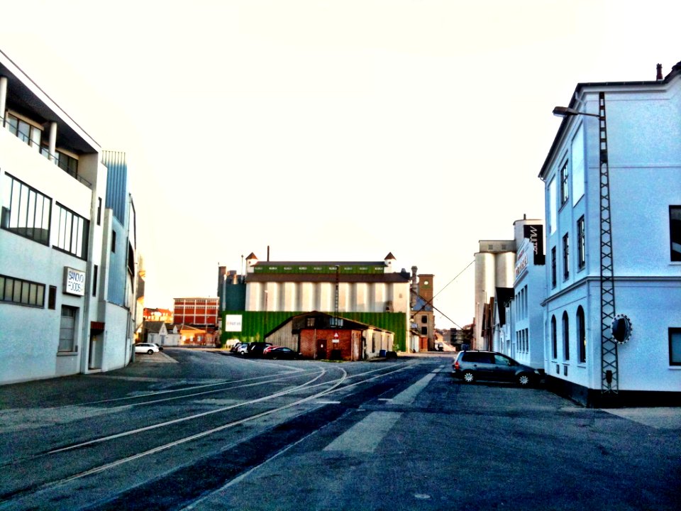 Old train tracks on habour street
