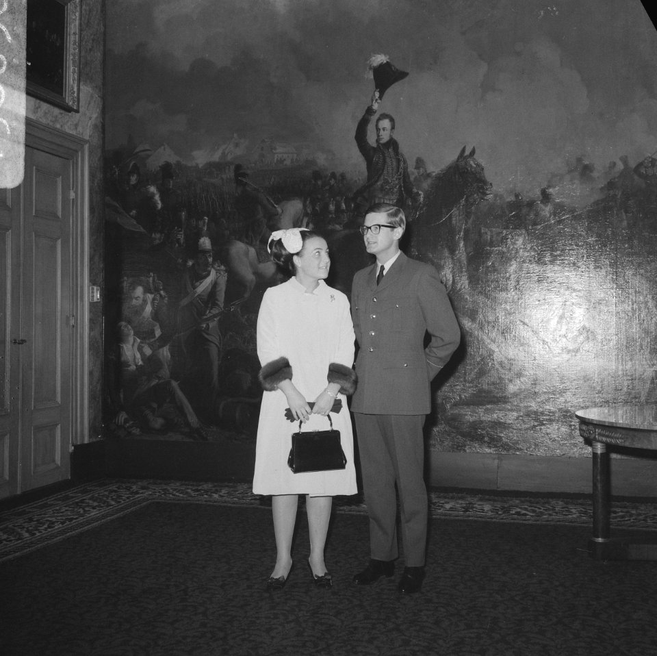 Ondertrouw prinses Margriet en Pieter van Vollenhoven op Paleis Soestdijk werd g, Bestanddeelnr 919-8656