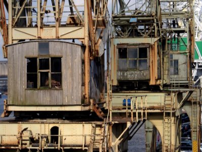 Old port cranes at Port of Antwerp, pic-016