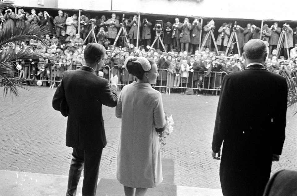 Ondertrouw prinses Margriet en Pieter van Vollenhoven prinses Margriet , Pieter , Bestanddeelnr 919-8734