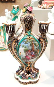 One of a Pair of Vases, c. 1759, Sèvres Porcelain Manufactory, probably designed by Jean-Claude Duplessis, probably painted by Andre-Vincent Veilliard - Art Institute of Chicago - DSC09449