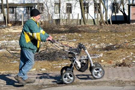 One man & his baby transport
