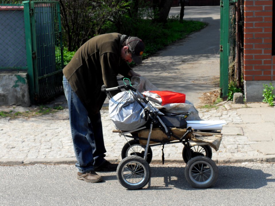 One man and his baby transport