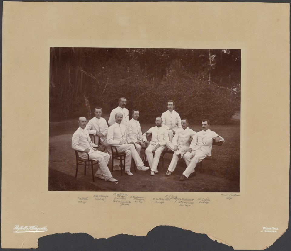 Onderneming Tandem 1896. Vlnr. E. de Wilde (oct. 1893), O.M. Wieringa (maart 18…, Bestanddeelnr 858 12