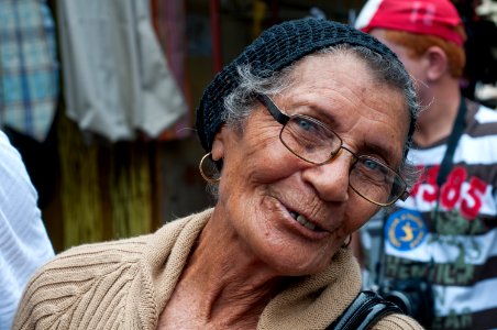 Old woman visiting the Market photo