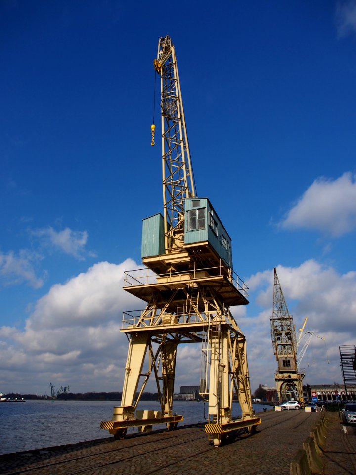 Old port cranes at Port of Antwerp, pic-049