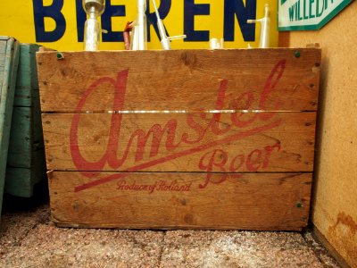 Old wooden Amstel beer krates, photo 6 photo