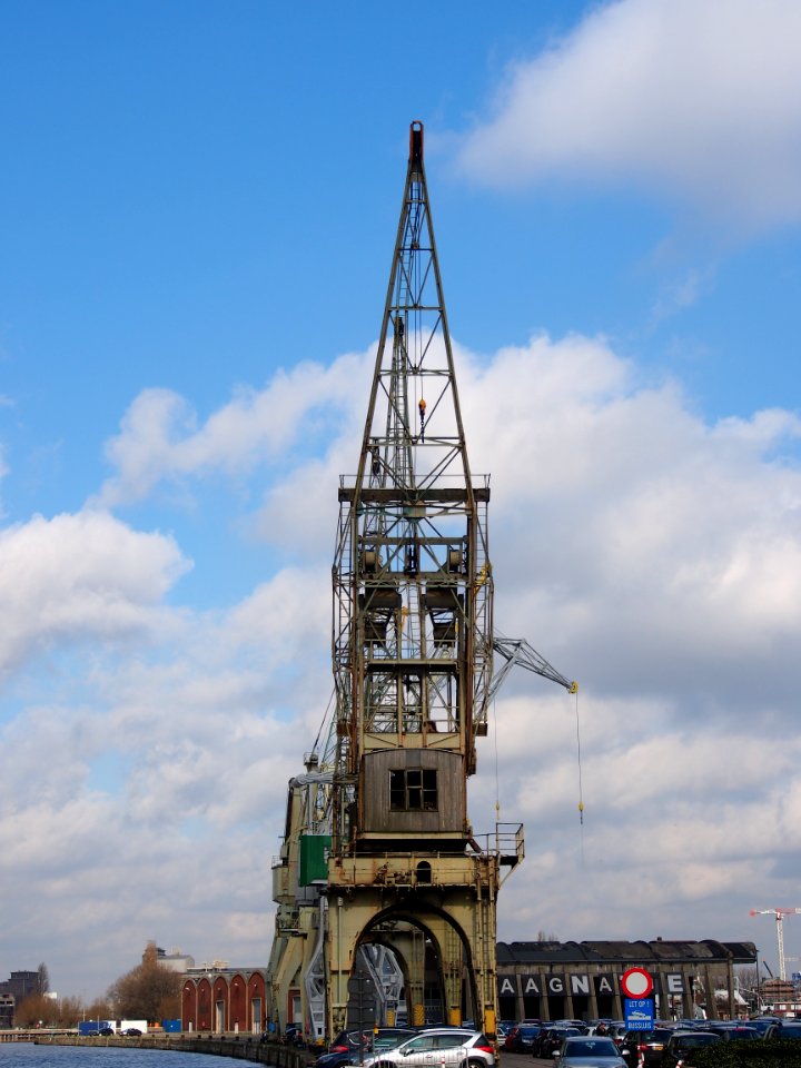 Old port cranes at Port of Antwerp, pic-050
