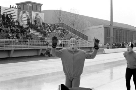 Olympische Winterspelen te Grenoble. Kees Verkerk, zilveren medaillewinnaar op d, Bestanddeelnr 921-0858