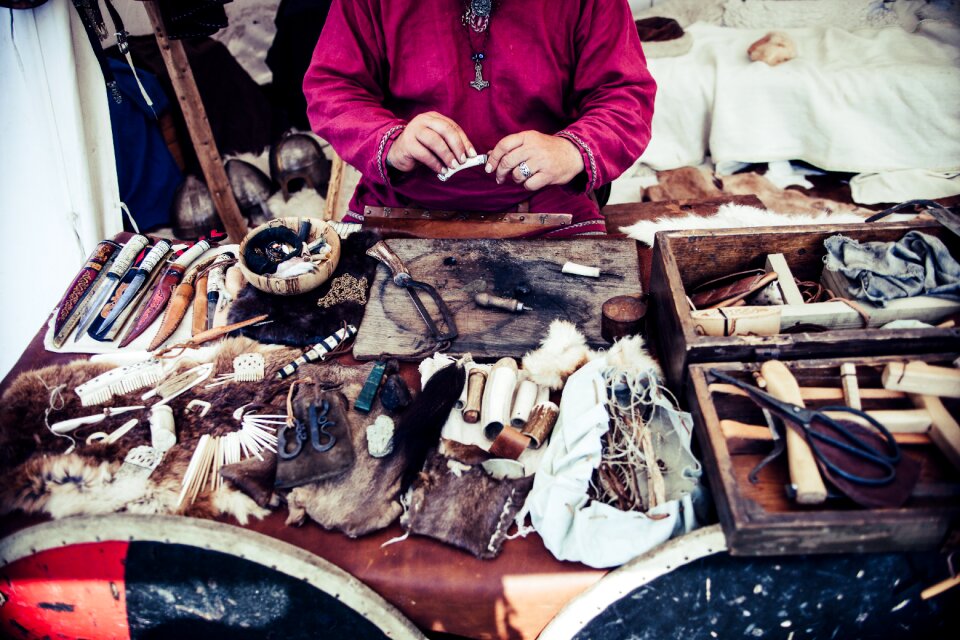 Leather native american person