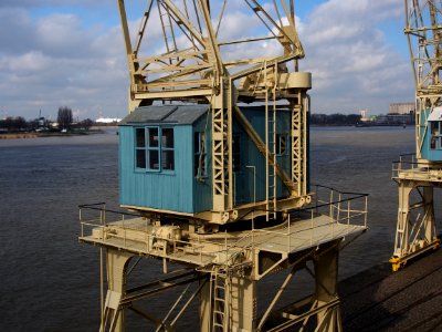 Old port cranes at Port of Antwerp, pic-029