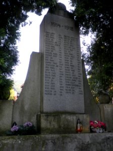 Oldrichovice evang. hrbitov pomnik WW1