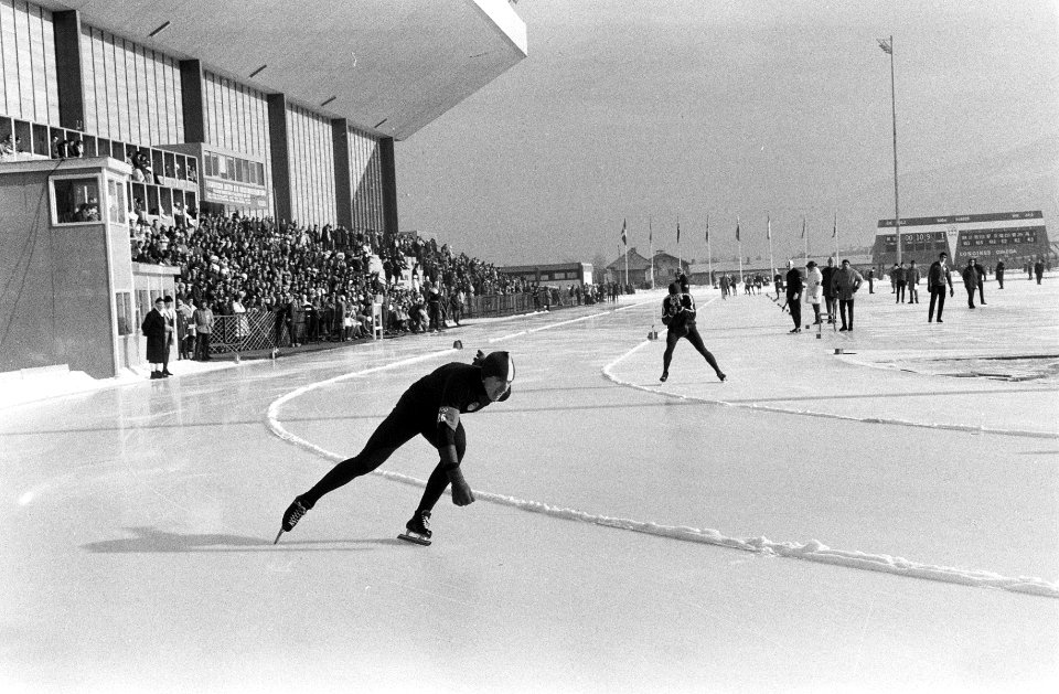 Olympische Winterspelen 1964 Olympisch kampioen Ants Antson (Sovjet-Unie) in ac, Bestanddeelnr 916-0097