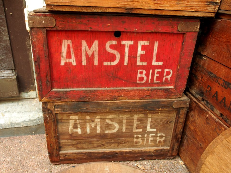 Old wooden Amstel beer krates, photo 2