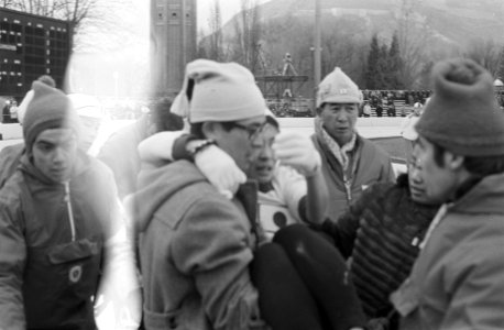 Olympische Winterspelen te Grenoble. De Japanse schaatster Jitsuko Saito wordt w, Bestanddeelnr 921-0669