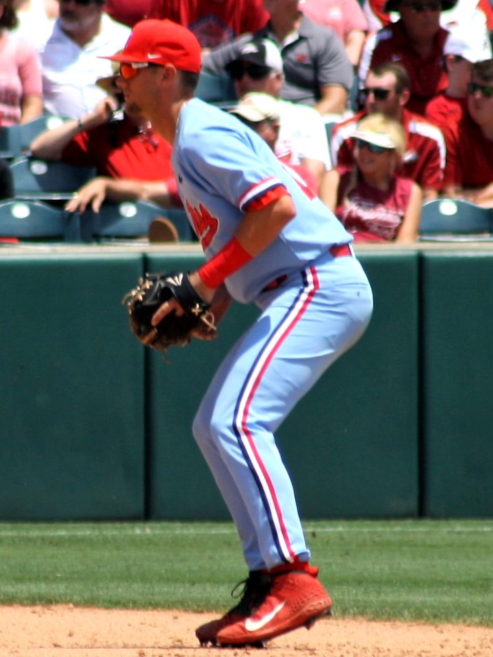 Ole Miss at Arkansas baseball, 2019 001 (cropped)