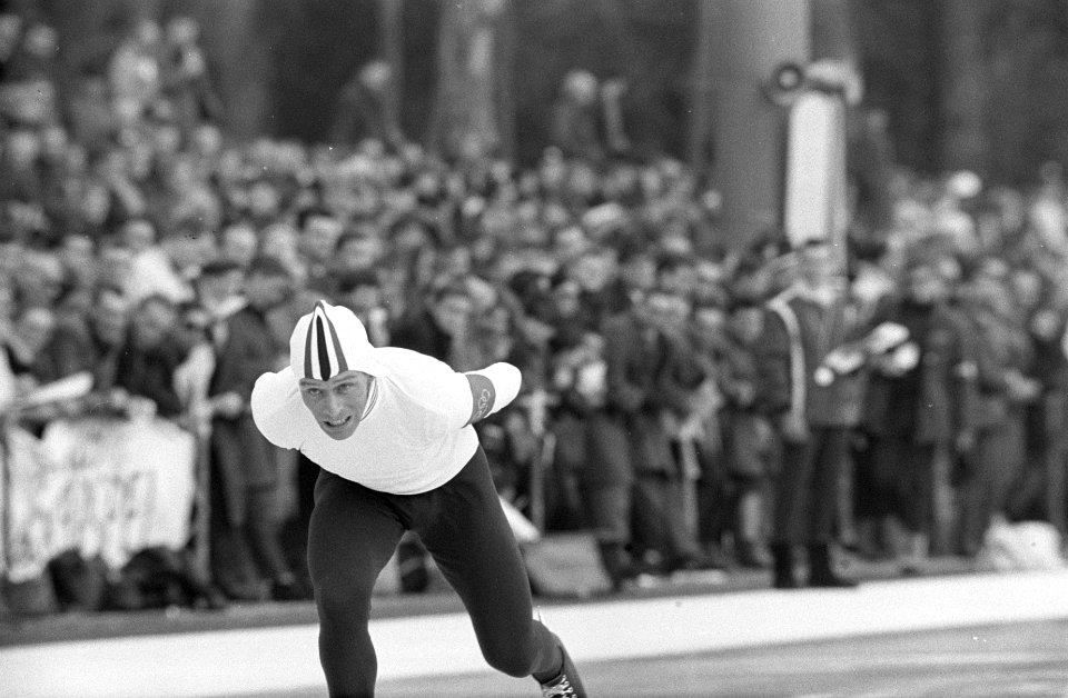 Olympische Winterspelen te Grenoble. Per Willy Guttormsen (Noorwegen) in actie o, Bestanddeelnr 921-0868