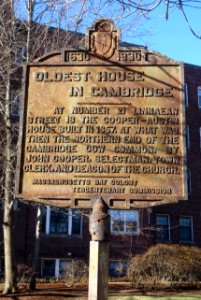 Oldest House in Cambridge marker - Cambridge, Massachusetts - DSC09206