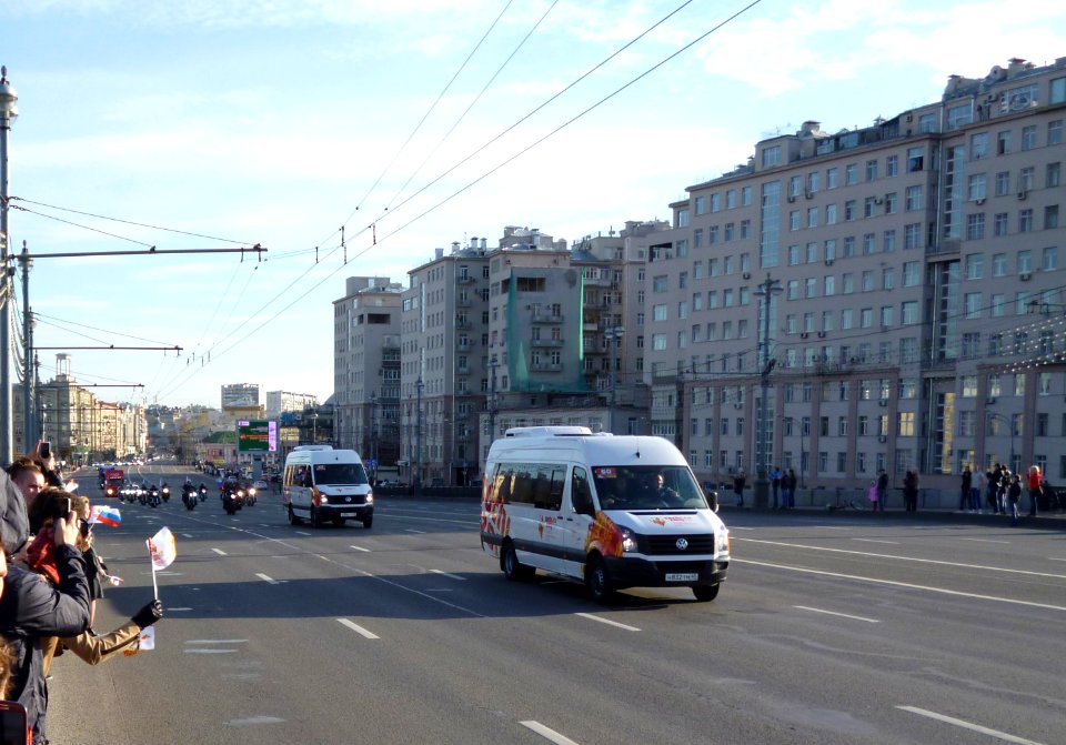 Olimpic fire on the Bolshoy Kamenny Bridge 2