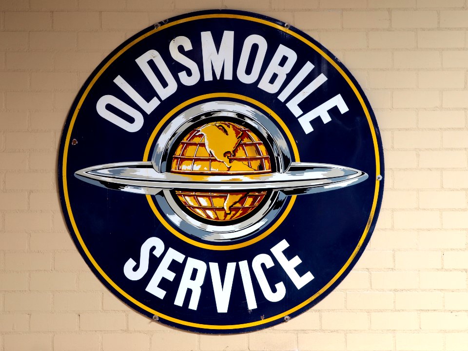 Oldsmobile Service, enamel advertising sign