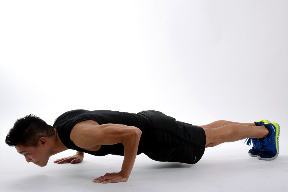 Start position body athlete