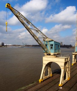 Old port cranes at Port of Antwerp, pic-033