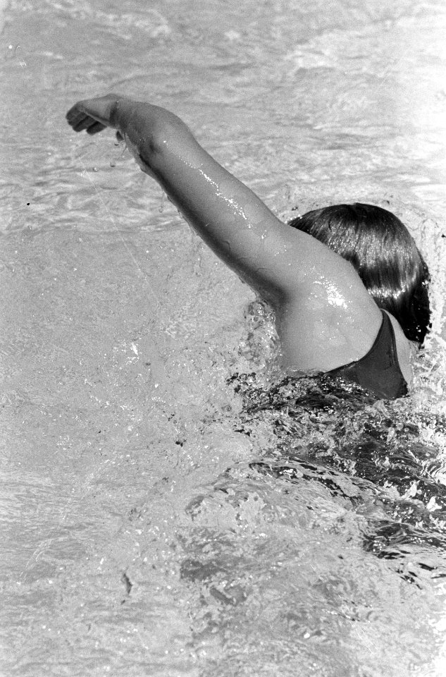 Olympische Spelen te Rome Een van de mooister zwemsters van de Spelen, Bestanddeelnr 911-5396