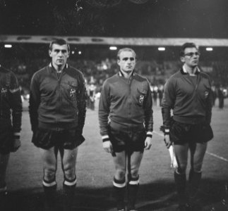 Olympische spelen te Tokio, v.l.n.r. Stockman, Heylens, Jurion (koppen), Bestanddeelnr 917-0017