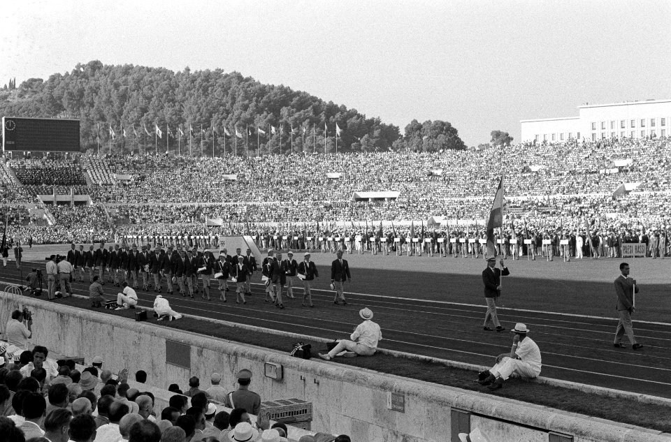 Olympische Spelen te Rome Opening Nederlandse ploeg, Bestanddeelnr 911-5402