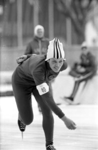 Olympische Winterspelen te Grenoble. LyudmilaTitova (Sovjet-Unie) in actie op de, Bestanddeelnr 921-0821