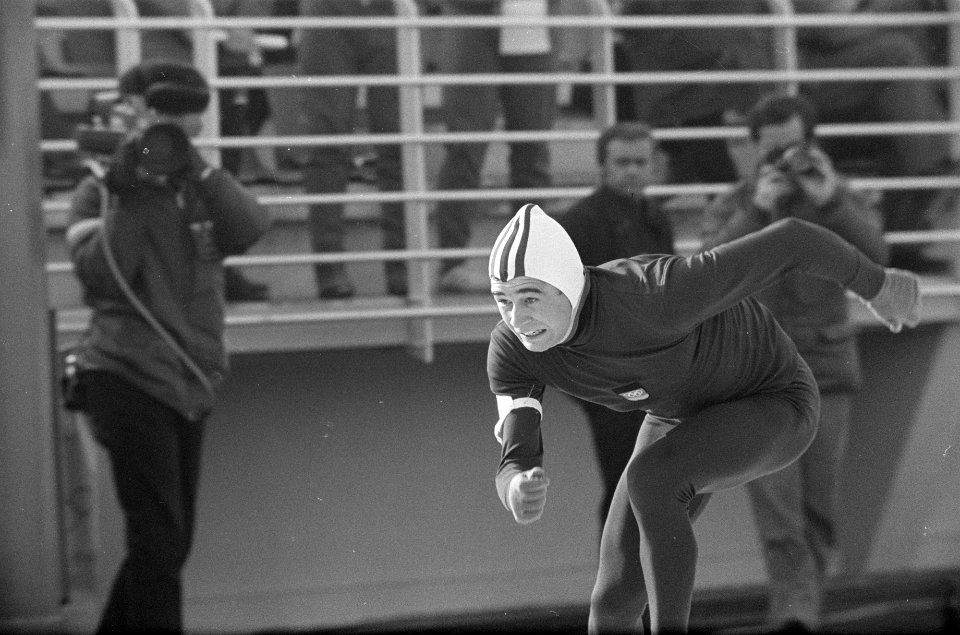 Olympische Winterspelen te Grenoble. Erhard Keller (West-Duitland) gaat van star, Bestanddeelnr 921-0828