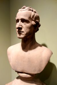 Oliver Spencer Halstead, Mayor of Newark, New Jersey, by Shobal V. Clevenger, view 2, 1837, marble - New Britain Museum of American Art - DSC09160