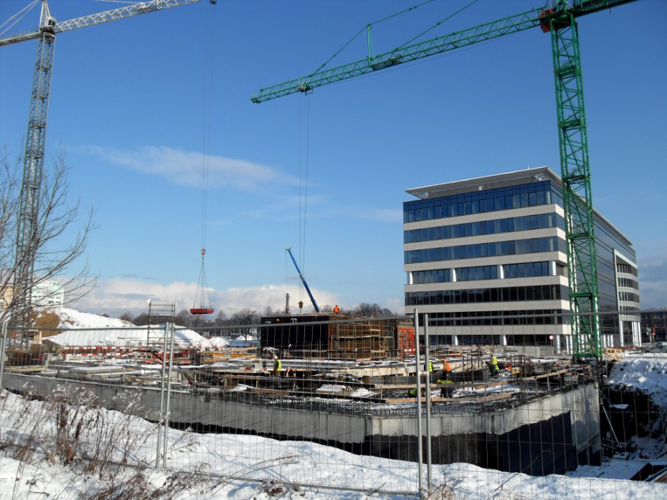 Olivia Business Centre in Gdańsk Oliwa under construction – January 2012