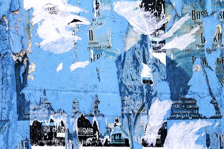 Paper torn paper wall