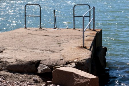 Old quarry quay at Sandvik photo