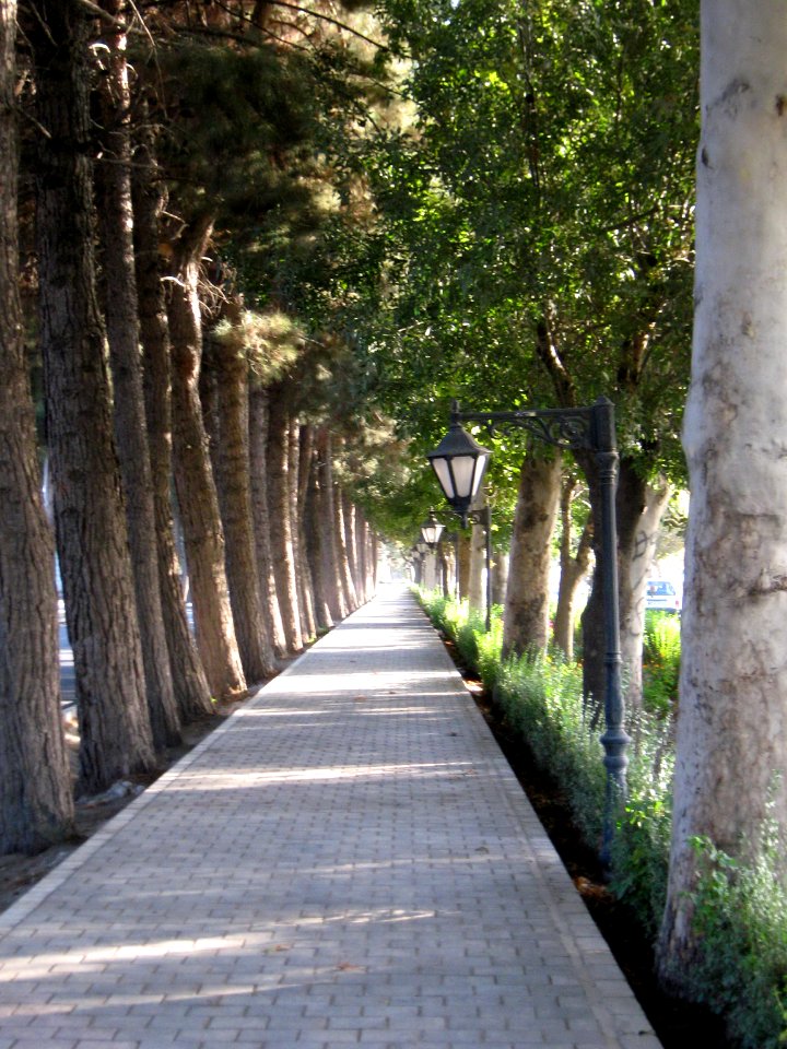 Omar Khayyam boulevard barier sidewalk - Nishapur 14