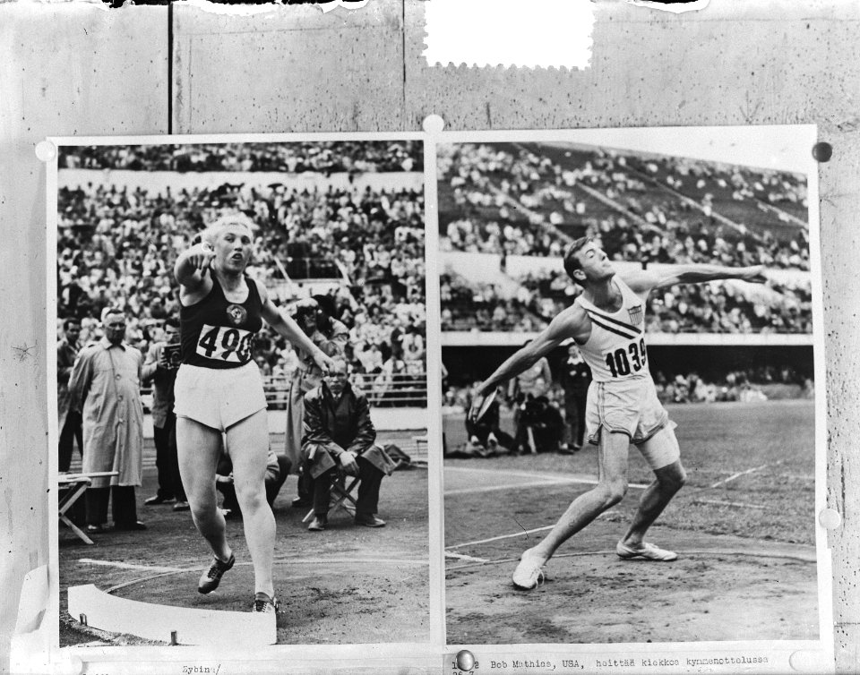 Olympische Spelen. C. Galina Zybina , R. Bob Mathias, Bestanddeelnr 905-2384