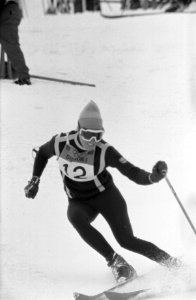 Olympische Spelen Grenoble, nummer 2 Annie Famose in aktie, Bestanddeelnr 921-0891