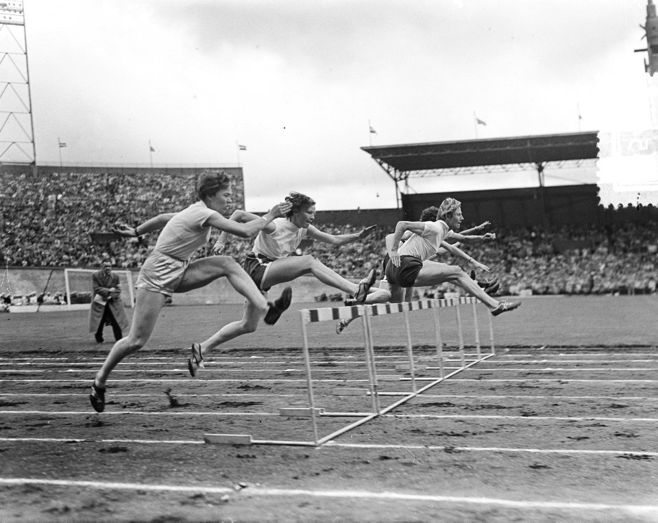 Olympische dag Amsterdam horden dames, Bestanddeelnr 905-7544
