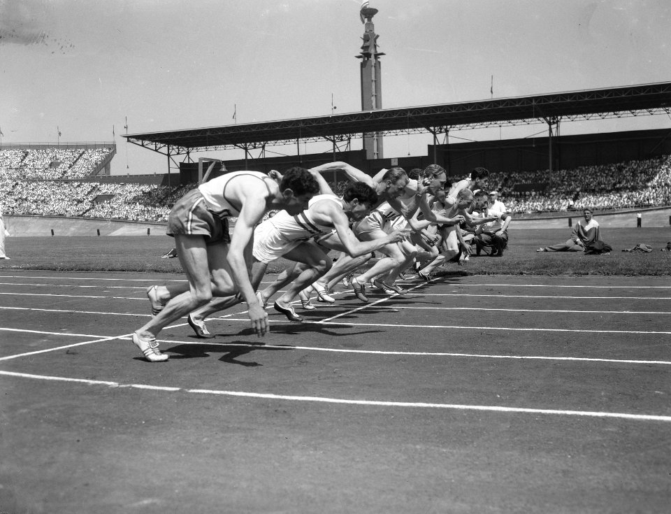 Olympische dag in Olympsich Stadion Amsterdam, Bestanddeelnr 908-7284