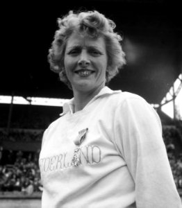 Olympische dag in Amsterdam. Fanny Blankers-Koen, Bestanddeelnr 903-4520
