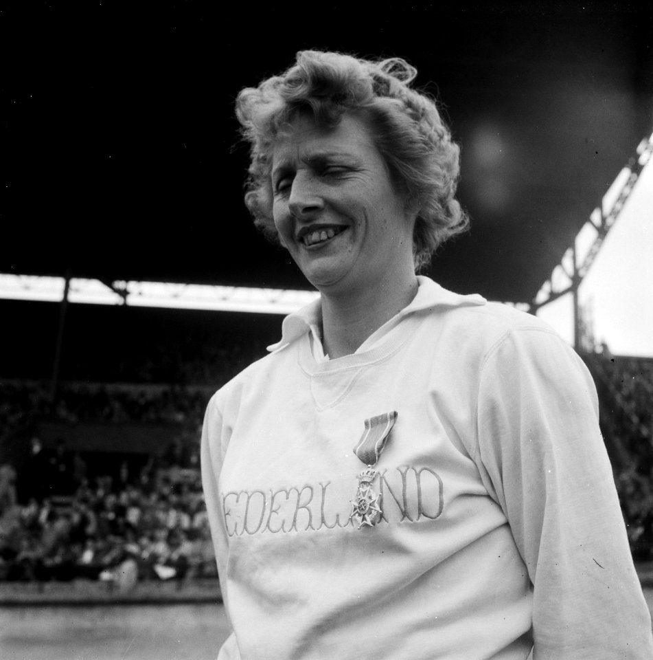 Olympische dag in Amsterdam. Fanny Blankers-Koen, Bestanddeelnr 903-4519