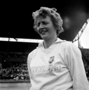 Olympische dag in Amsterdam. Fanny Blankers-Koen, Bestanddeelnr 903-4519