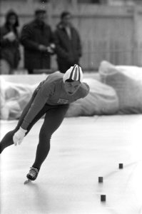 Olympische Winterspelen te Grenoble. Wil Burgmeijer in actie op de 3000 meter., Bestanddeelnr 921-0816