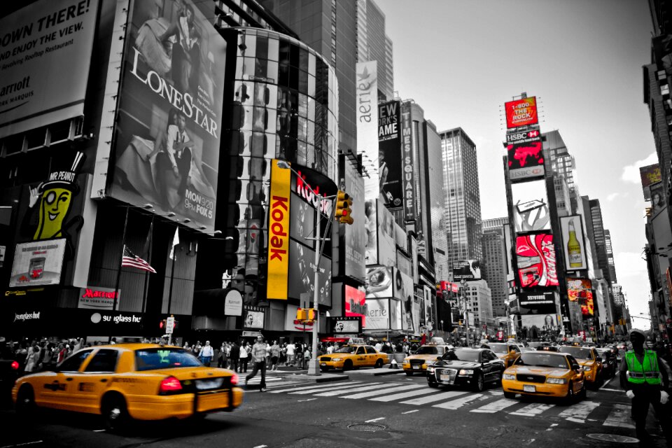 Usa city yellow cab photo