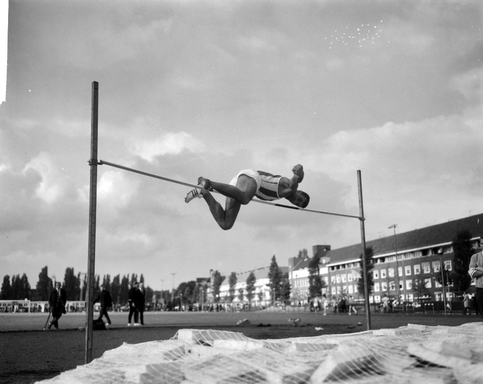 Om de PH-beker te Amsterdam, hoogspringen, Bestanddeelnr 918-1712