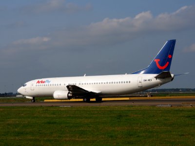 OM-AEX ArkeFly Boeing 737-4Y0 - cn 25178 taxiing 14july2013 pic-005