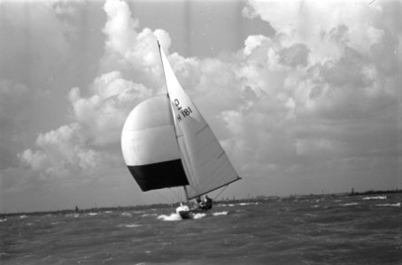 Op het IJselmeer bij Muiden, Nationale Zeilwedstrijden, Bestanddeelnr 914-3163